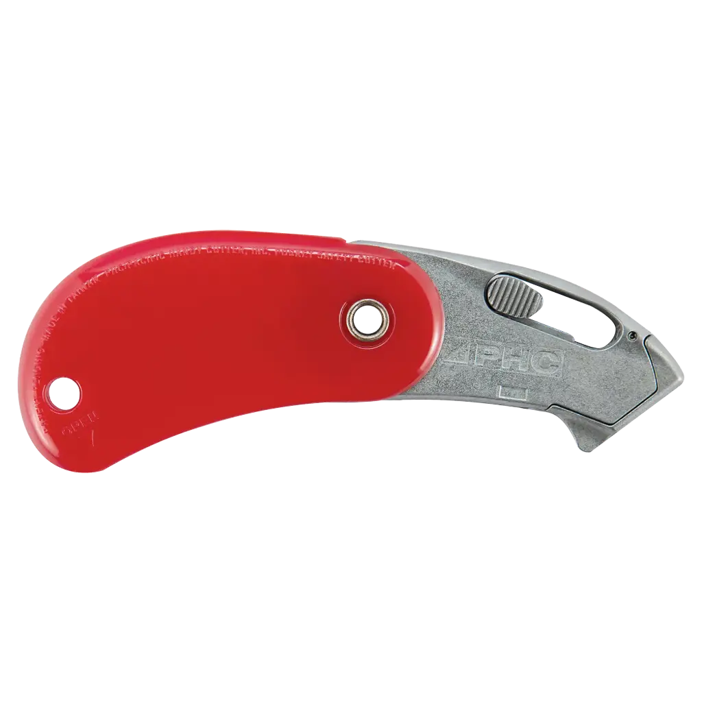 [PSC2-300] PHC Auto-Retract Pocket Safety Knife, Red (Box of 12 pcs)