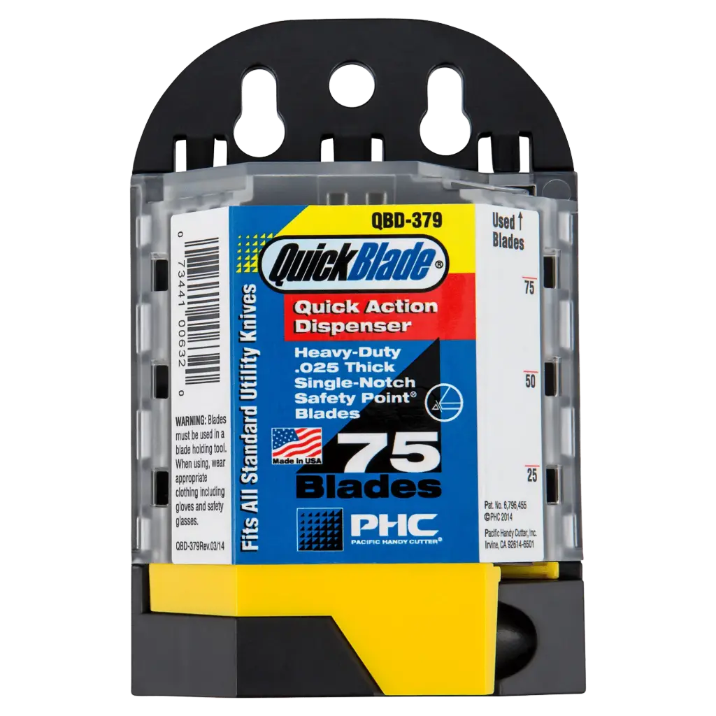 PHC QBD-379 Quickblade® Dispenser with SPS-92 DuraTip Safety Point Blades 
