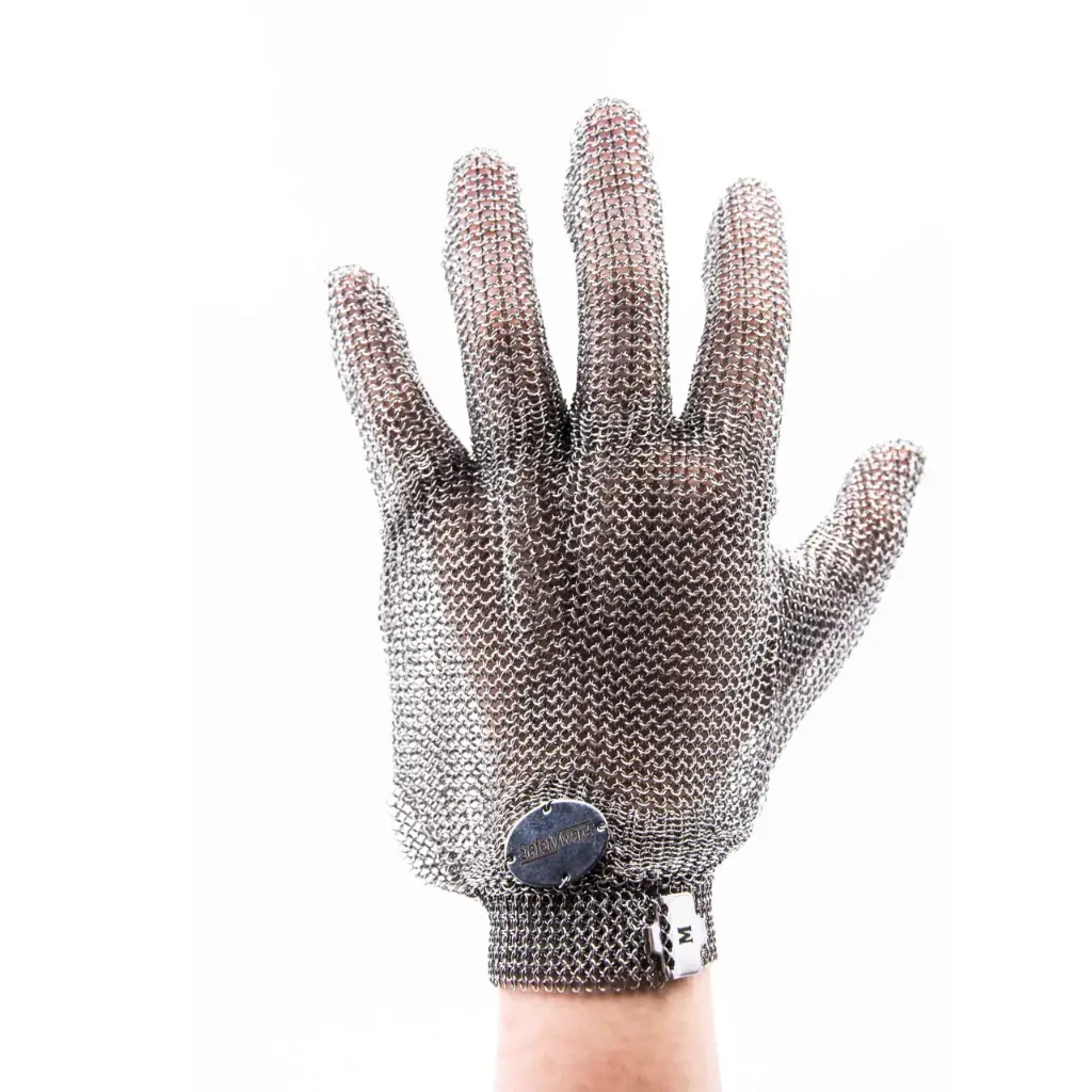 ถุงมือสแตนเลสแบบห่วงตาข่าย 5 นิ้ว SAFETYWARE BladeArmor™
