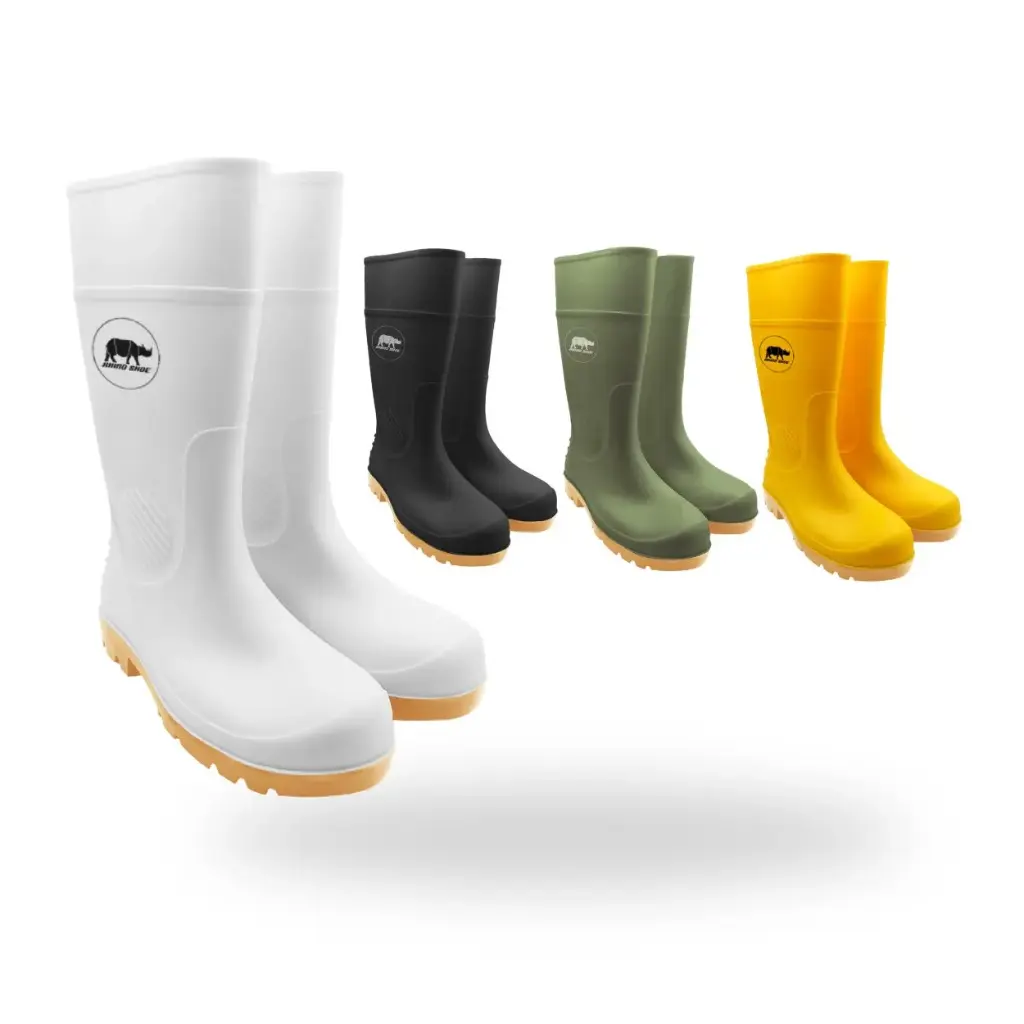 [WB400-O4-BLK-36] RHINO SHOE AquaMax WB400-O4 Waterproof PVC Boots  (Black, 36 (EU) / 3 (UK))