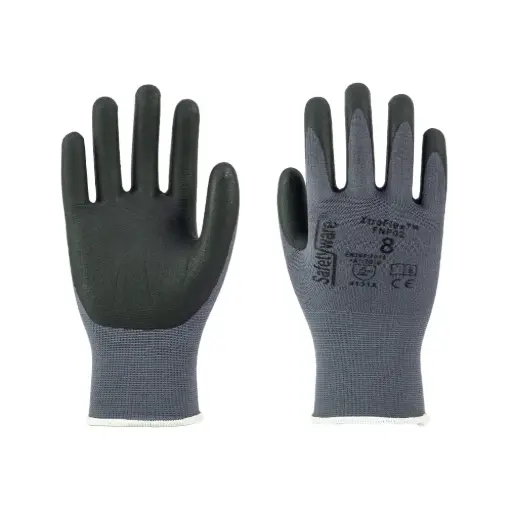 SAFETYWARE XtraFlex™ FNP02 Nitrile Microfoam Palm Coated Gloves 