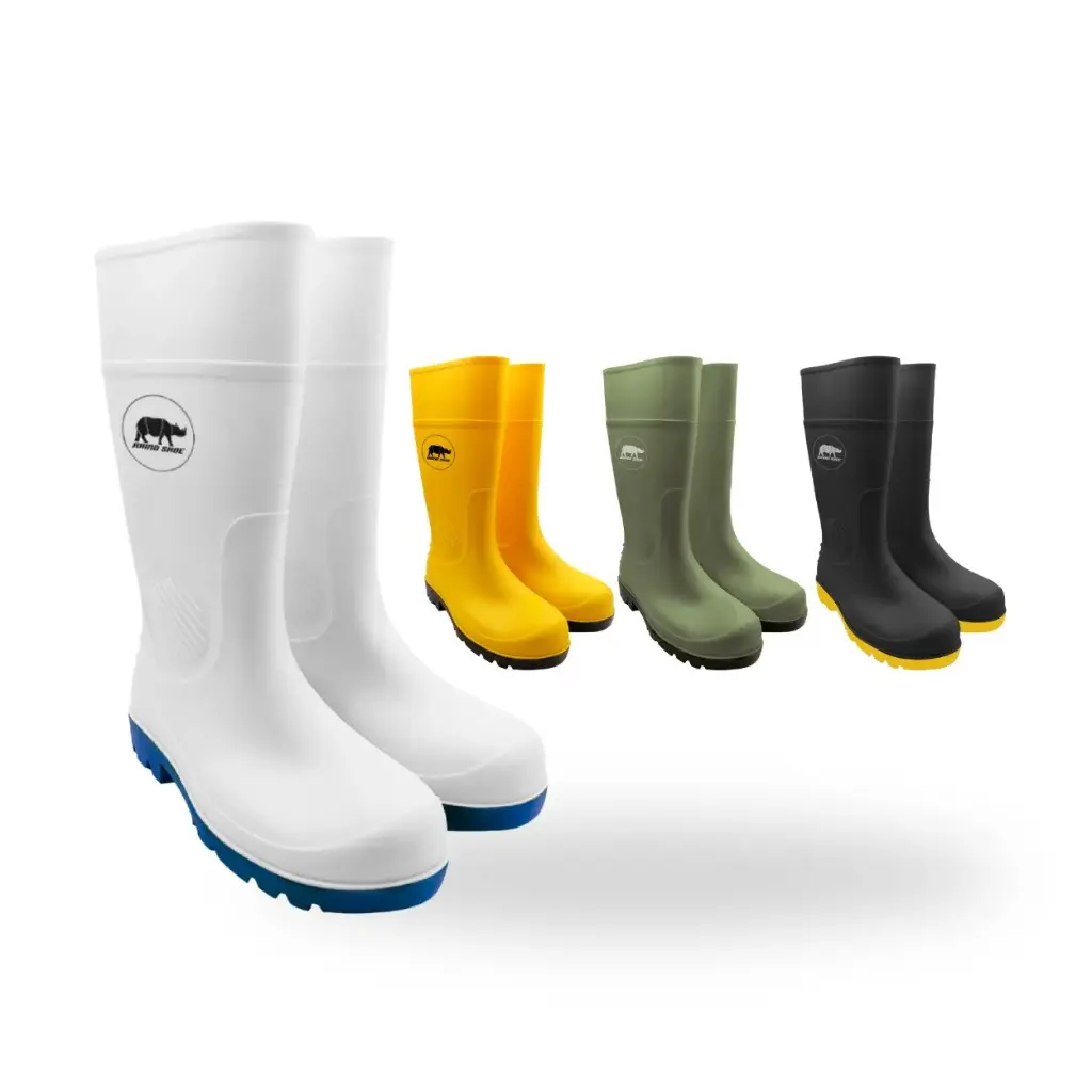RHINO SHOE ซีรีส์UltraMax รุ่น WB500-S5 รองเท้าบูทเซฟตี้กันน้ำ พร้อมหัวเหล็กและแผ่นเหล็กกันทะลุ