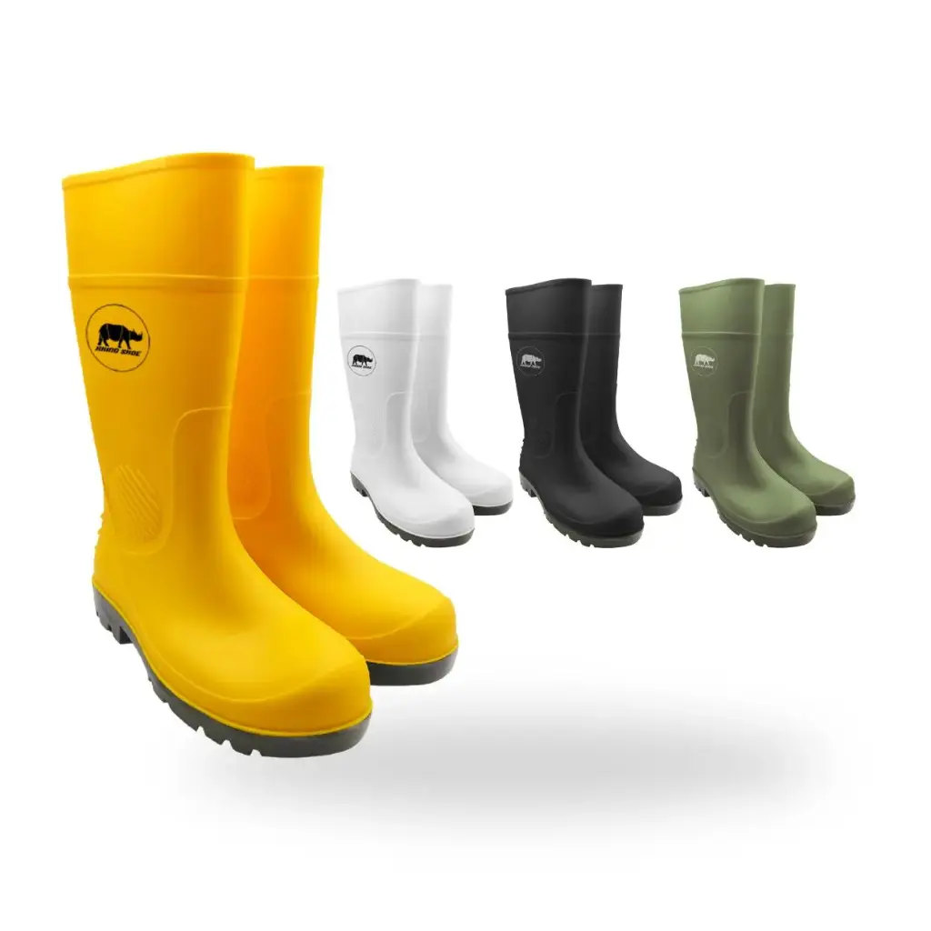 RHINO SHOE UltraMax WB500-S4 Safety Waterproof PVC Boots with Steel Toe Cap 