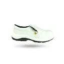 RHINO SHOE ซีรีส์ PU FlexiGuard  รุ่น IV102KP รองเท้าเซฟตี้ แบบสวมหุ้มส้น ไม่มีเชือก สีขาว